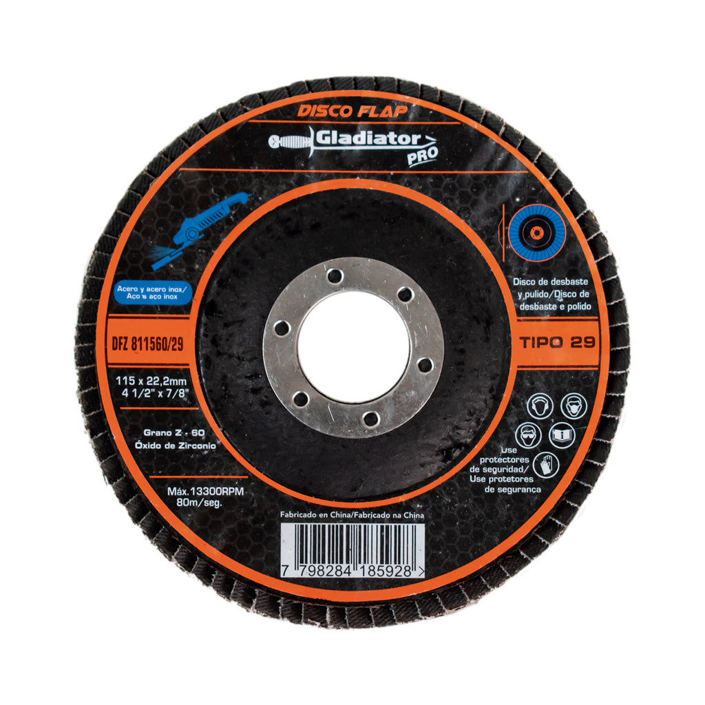 DISCO FLAPS 4 1/2 IN GRANO 60-GLADIADOR