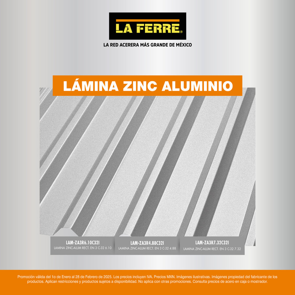 Lámina Zintro Alum Acanalada